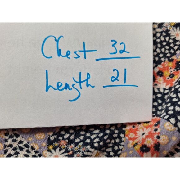 GARNET HILL Blouse Top Womens Sz L Blue Multi Square Neck 3/4 Balloon Sleeve - Picture 6 of 6